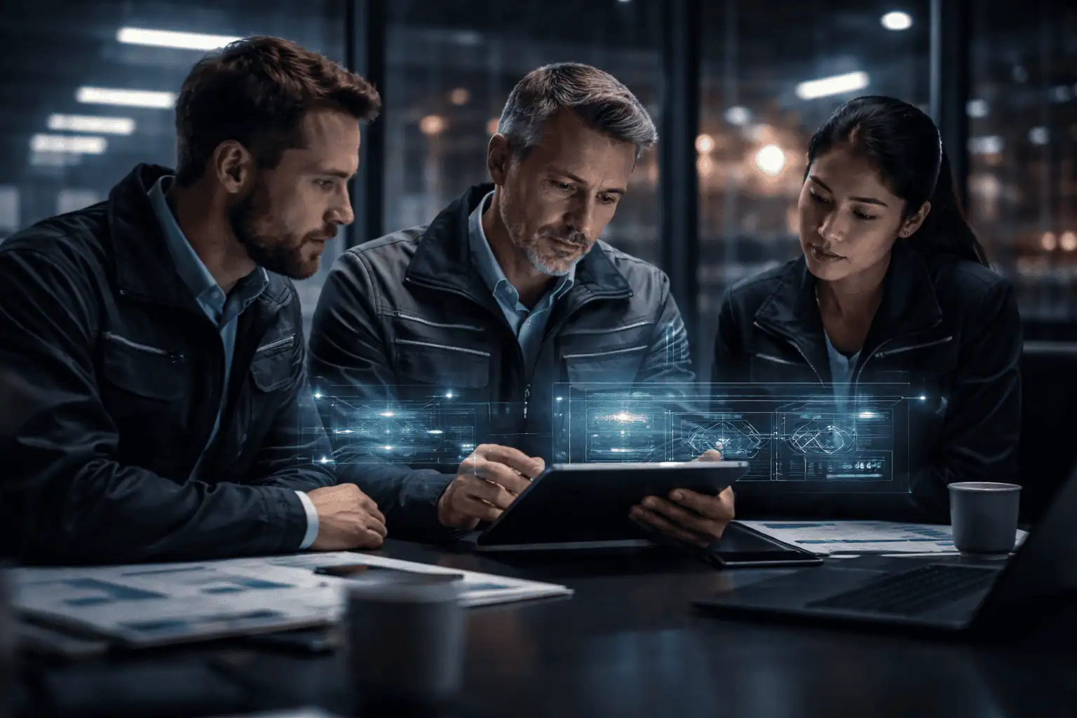 AI consultants meeting with industrial leaders